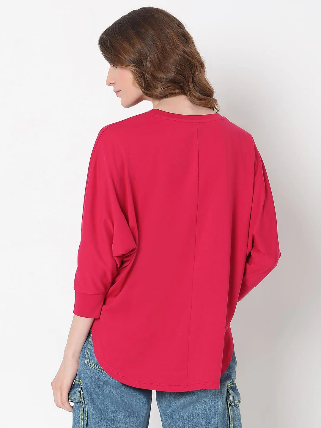 Dark Pink Cotton T-Shirt - Image 4