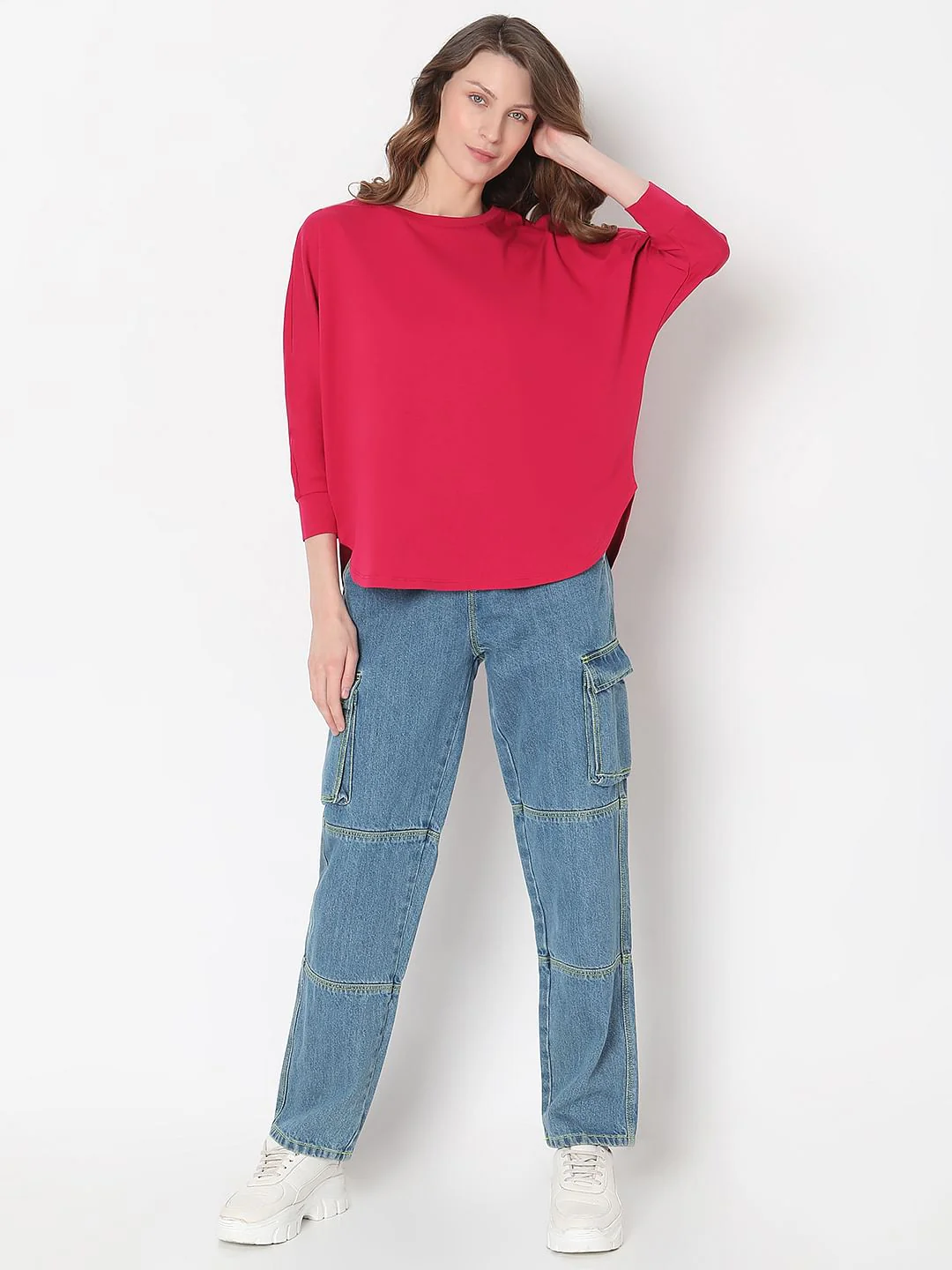 Dark Pink Cotton T-Shirt - Image 5