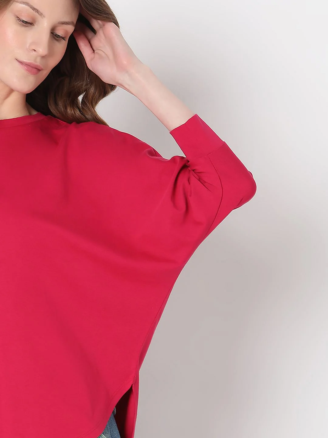 Dark Pink Cotton T-Shirt - Image 6