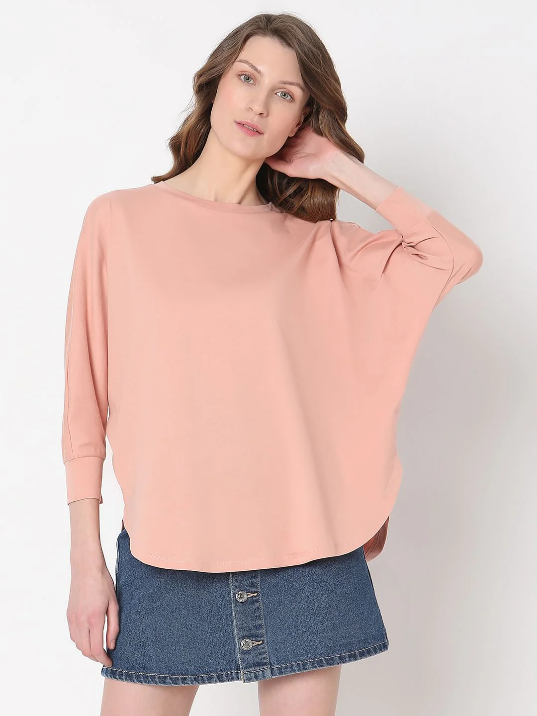 Light Pink Cotton T-Shirt - Image 2