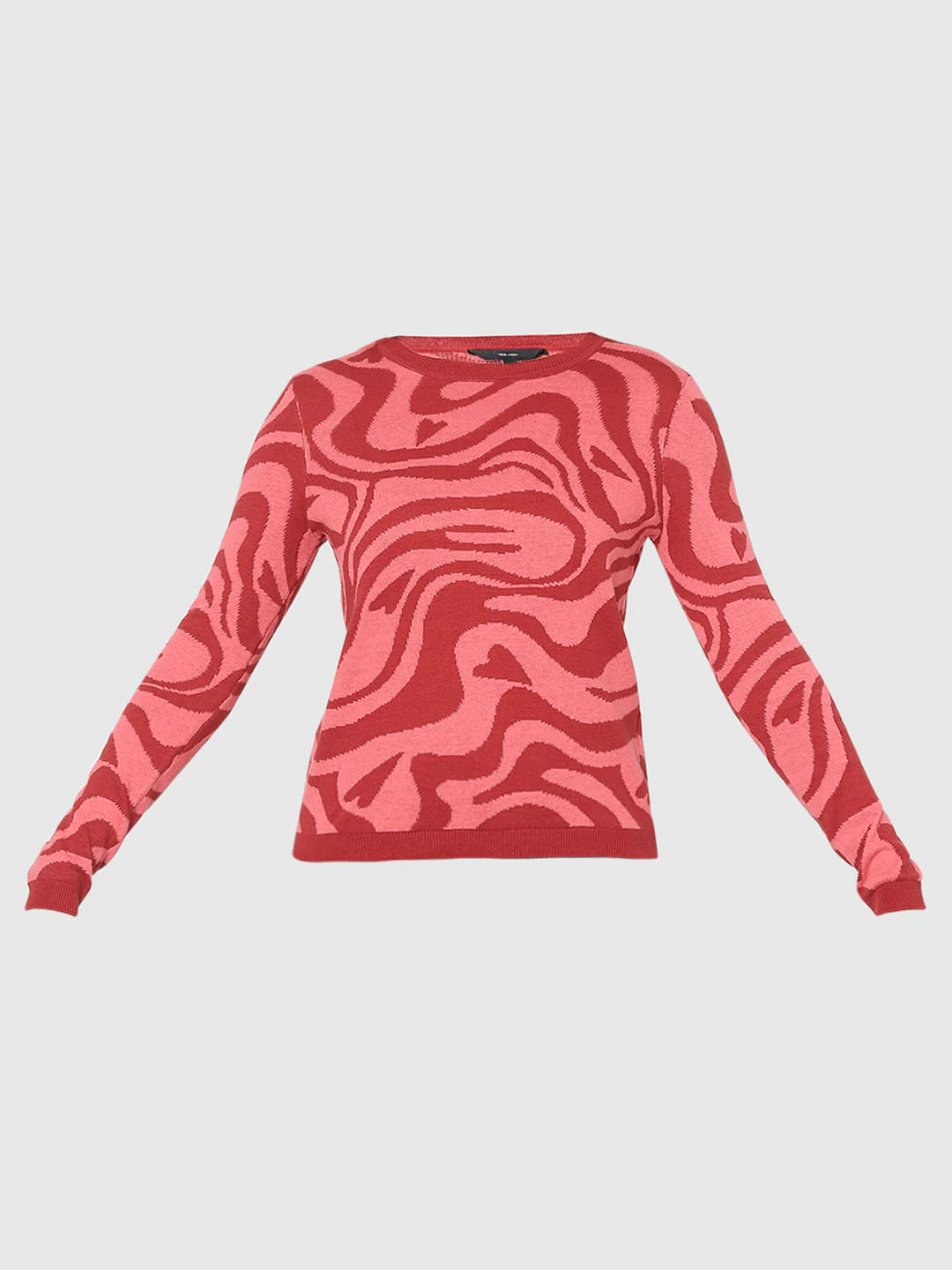 Pink Abstract Print Sweater - Image 7