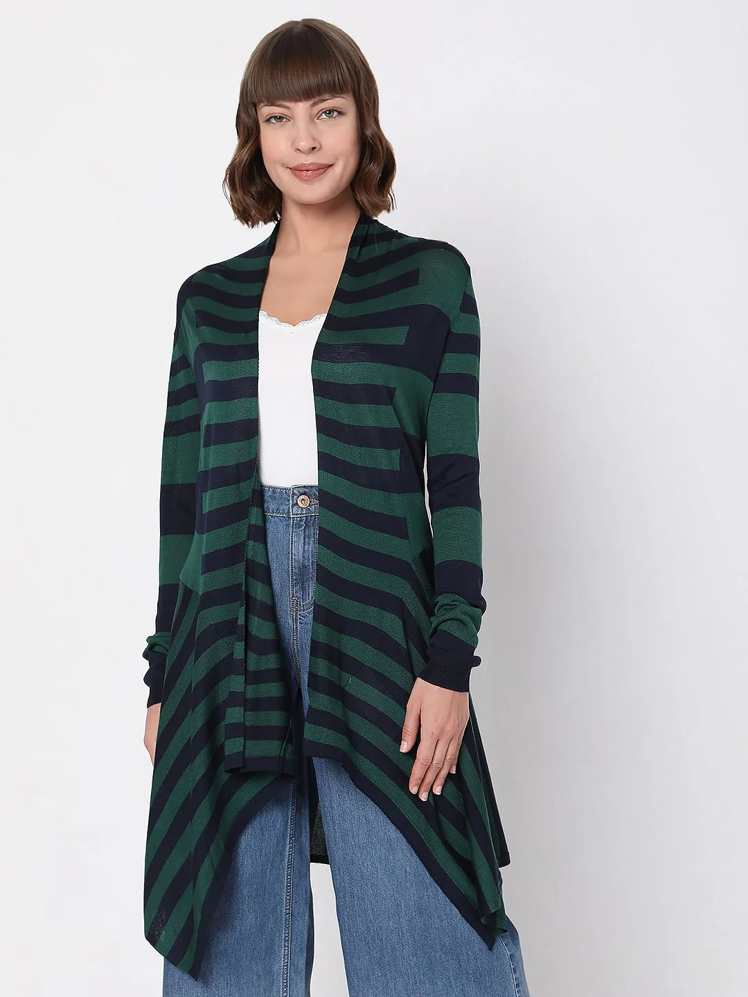 Green Striped Shrug - Image 2