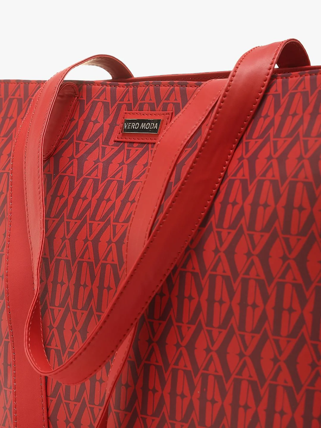 Red Printed Tote Bag - Image 5