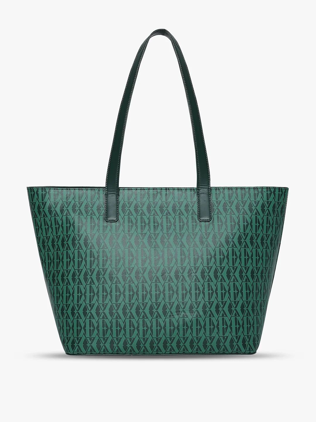 Green Monogram Print Tote Bag - Image 4