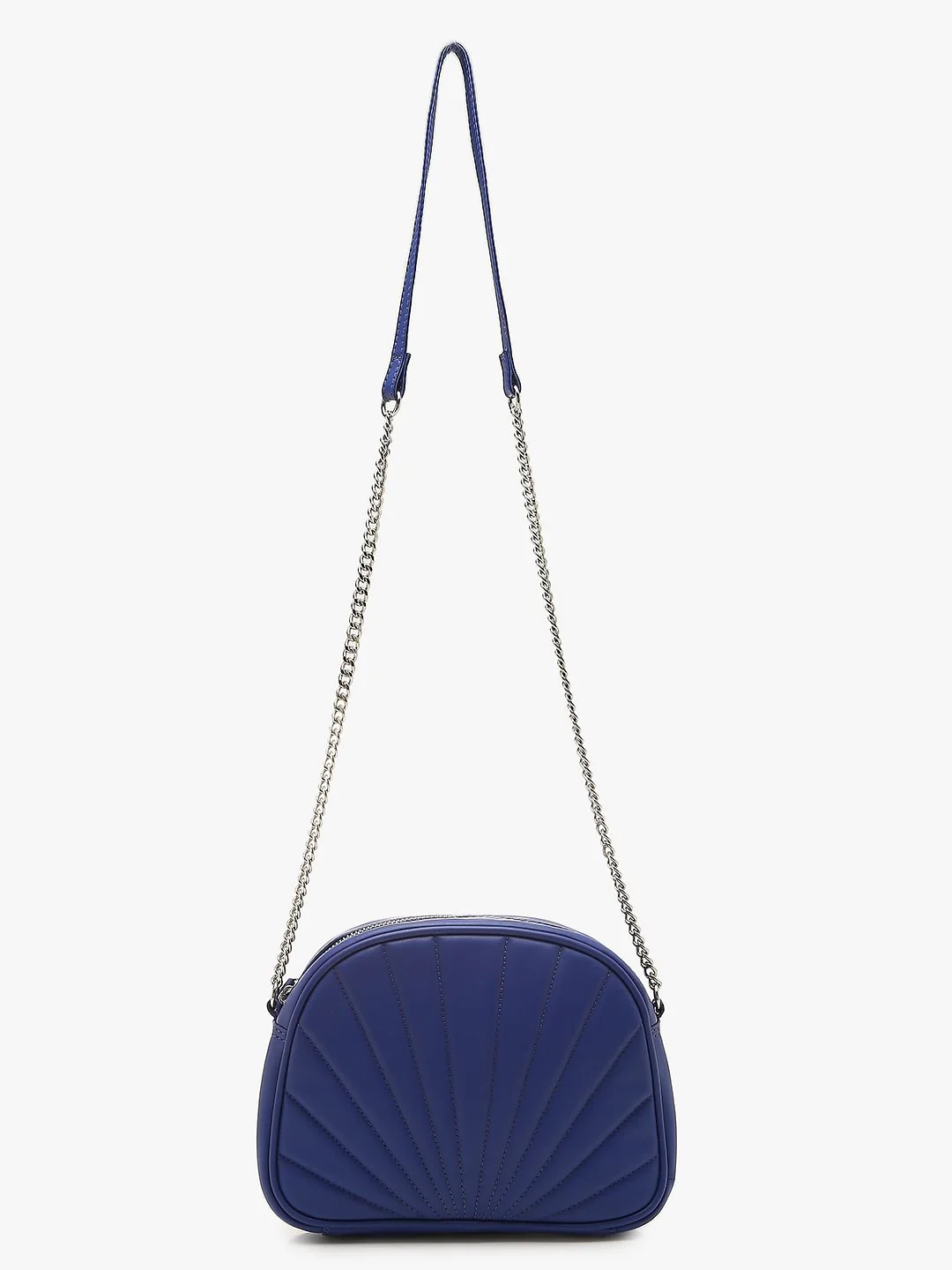 Blue Quilted Crossbody Bag - Image 2