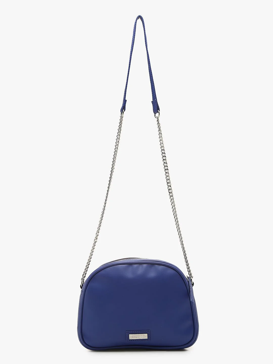 Blue Quilted Crossbody Bag - Image 4