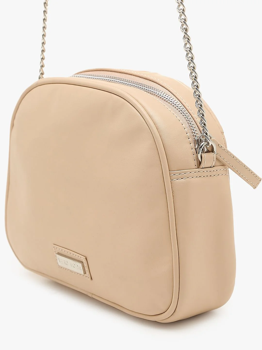 Beige Quilted Crossbody Bag - Image 5
