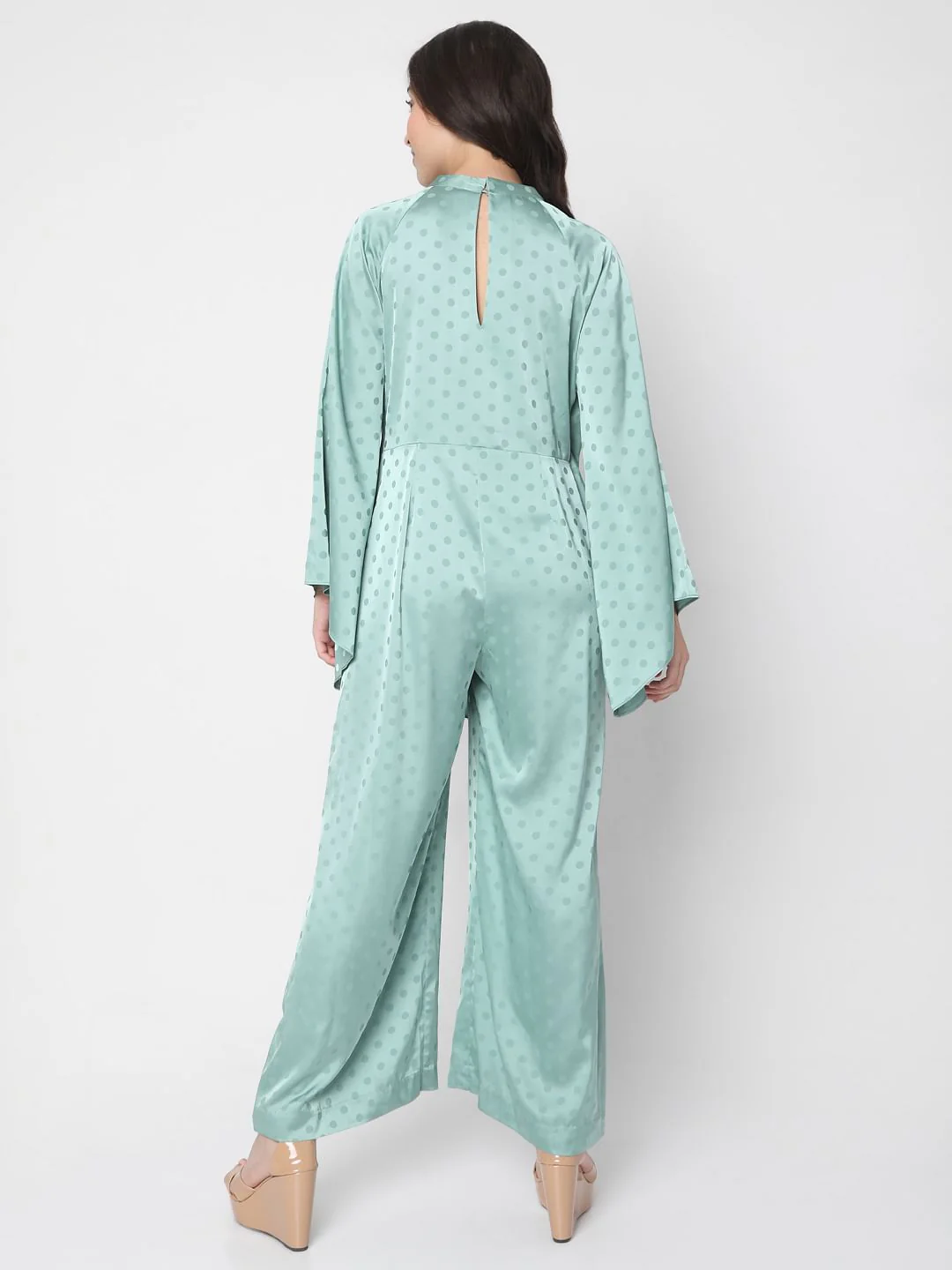 Blue Front Tie Up Jumpsuit - Image 4