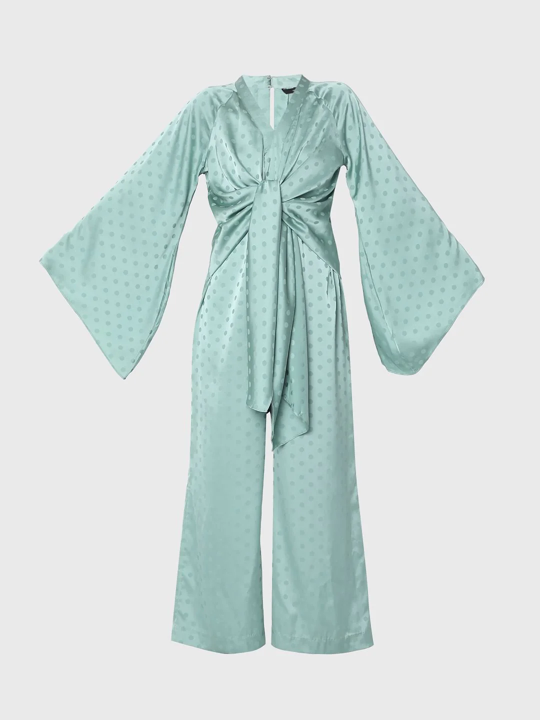 Blue Front Tie Up Jumpsuit - Image 6