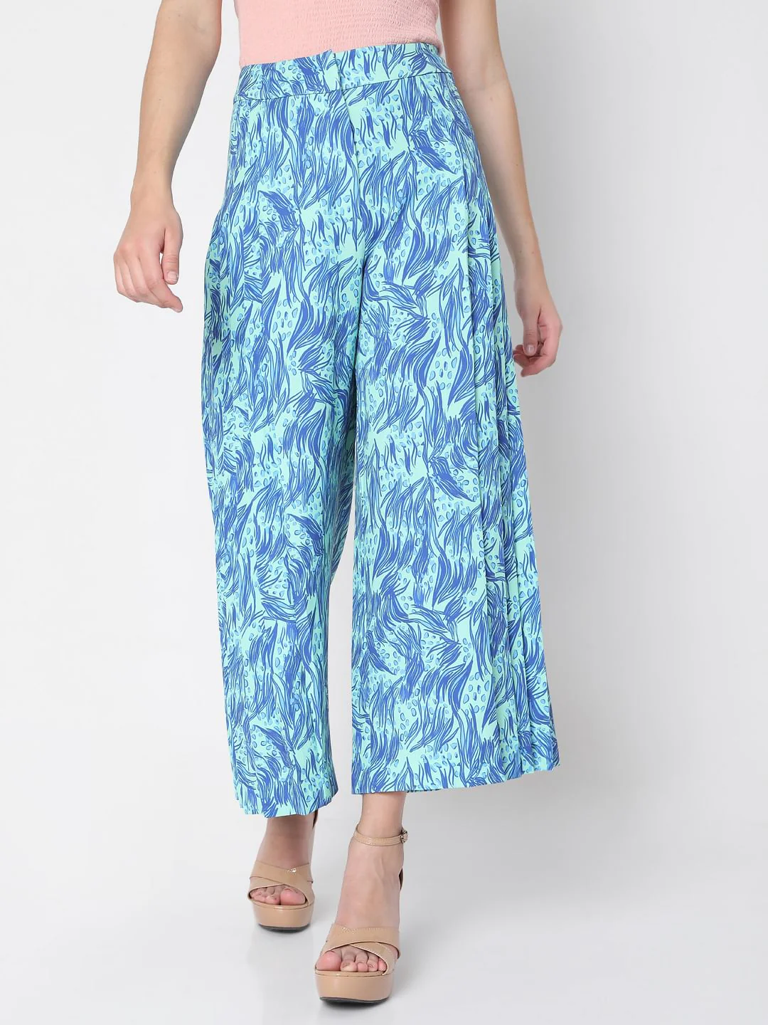 Blue Printed Pants - Image 2