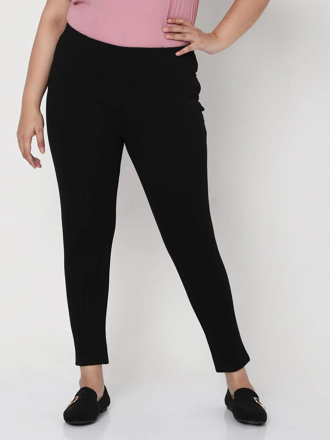 Curve Black Mid Rise Leggings