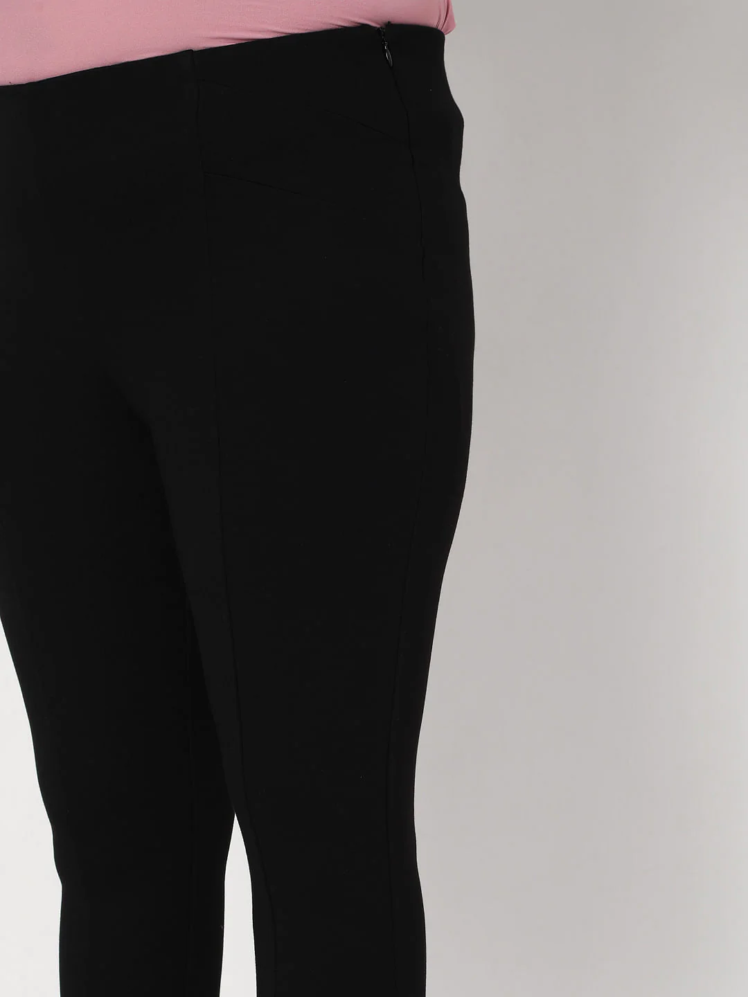 Curve Black Mid Rise Leggings - Image 5