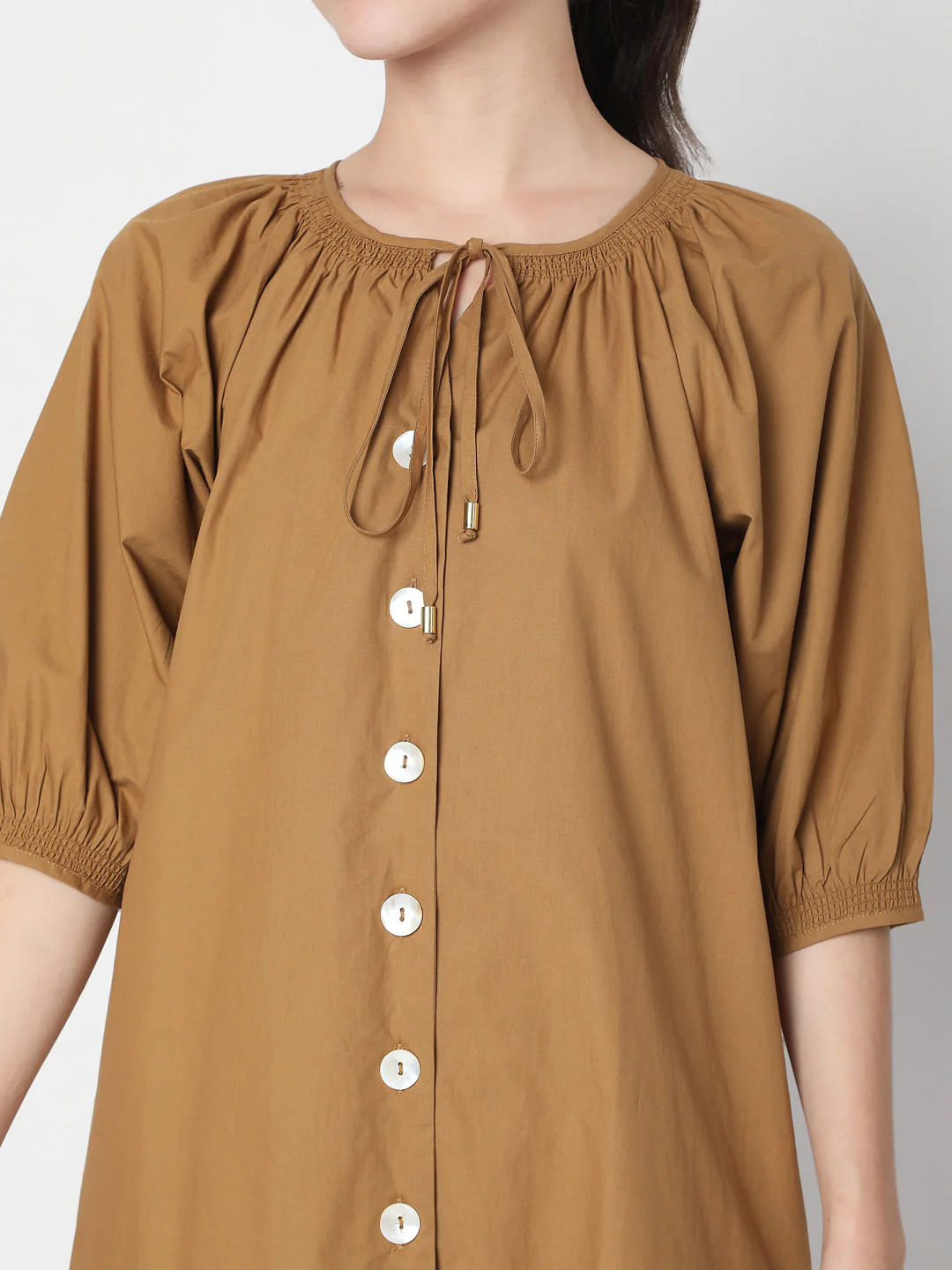 Brown Button Down Dress - Image 6