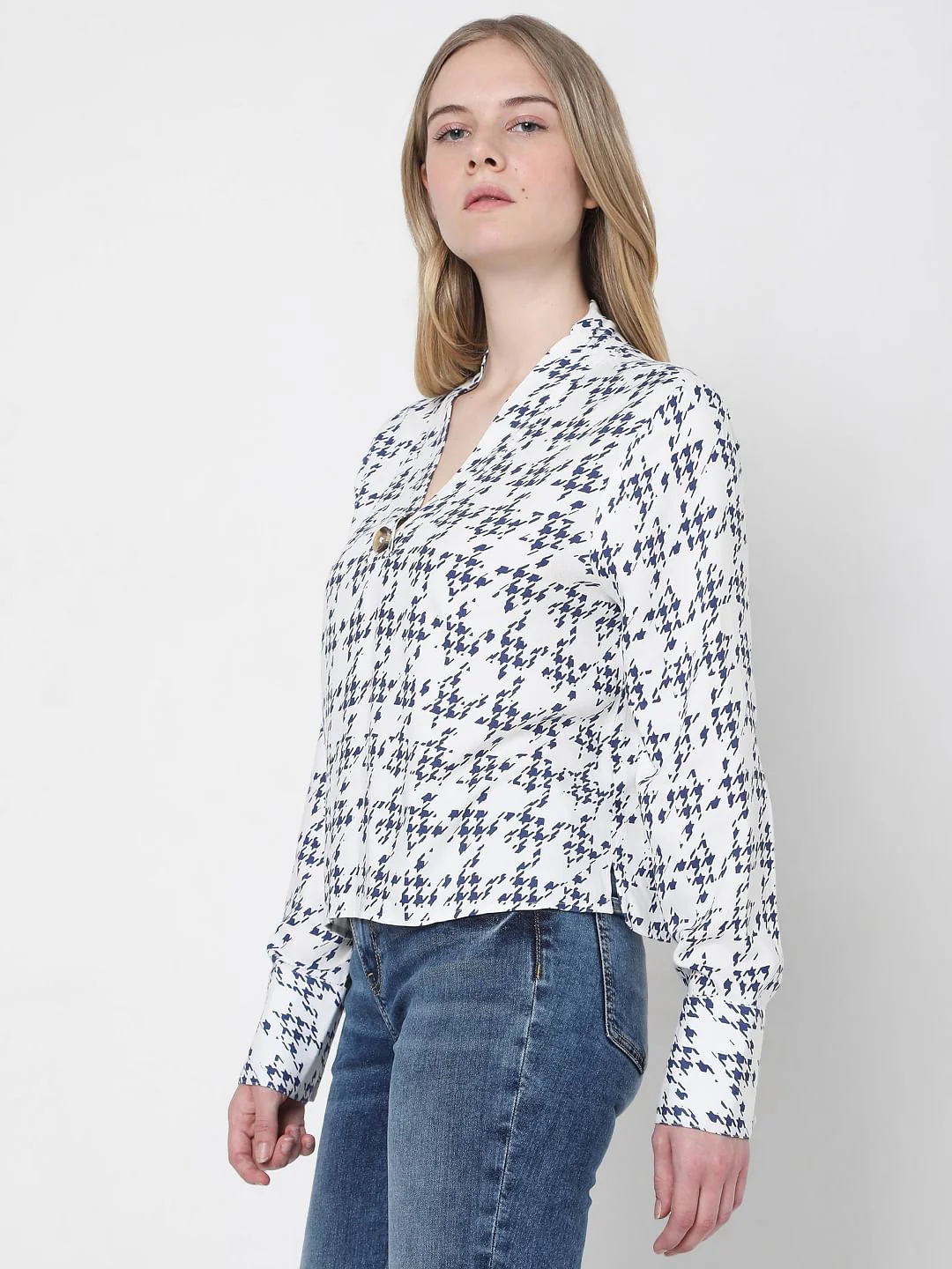 White Houndstooth Top - Image 3