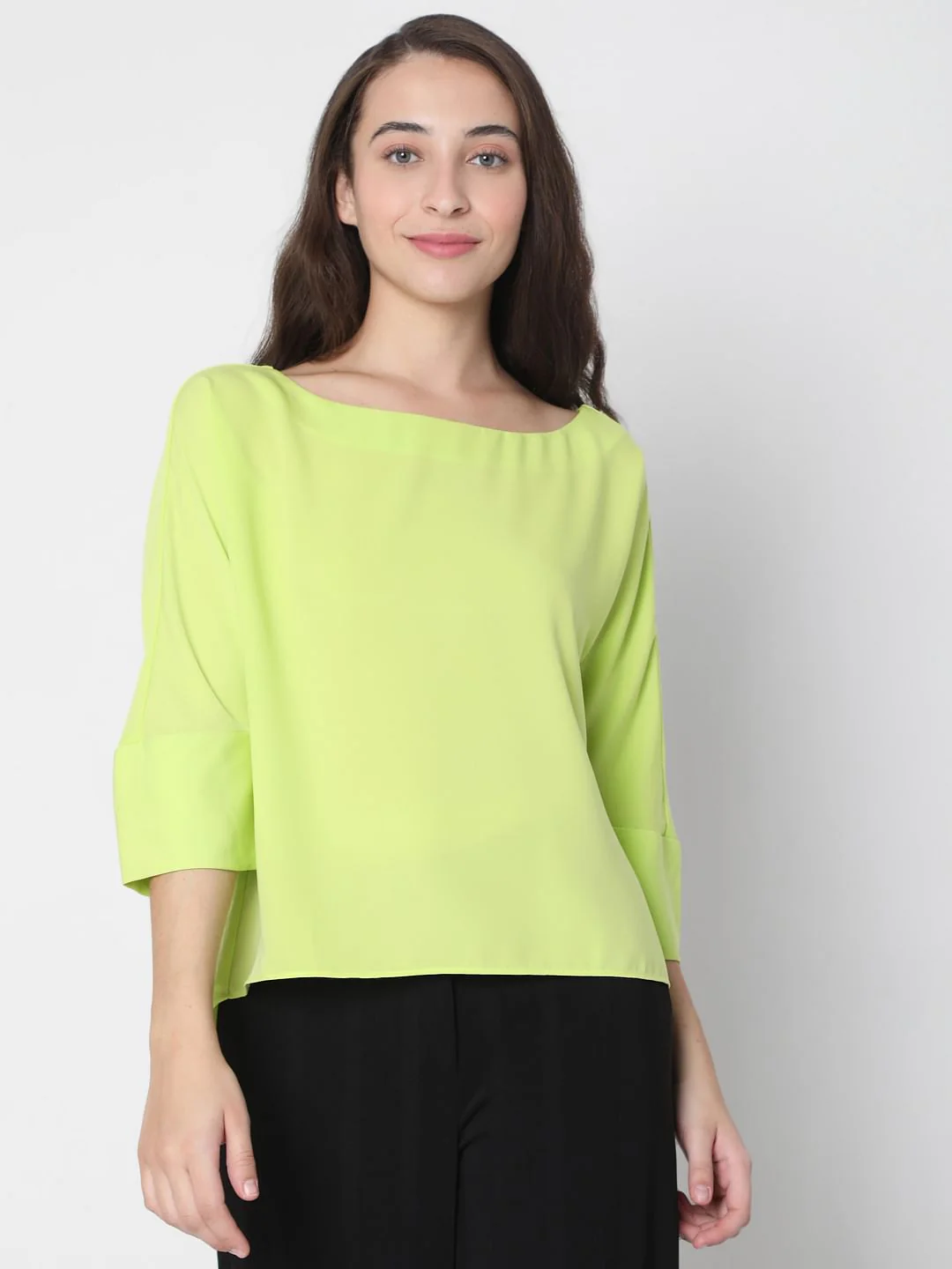 Green Boat Neck Top - Image 2