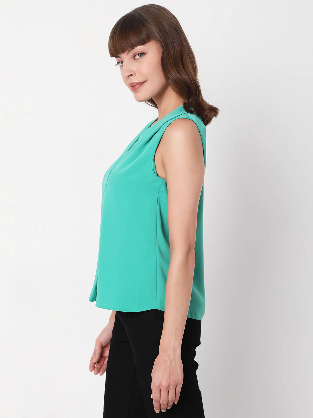 Green V Neck Top - Image 2