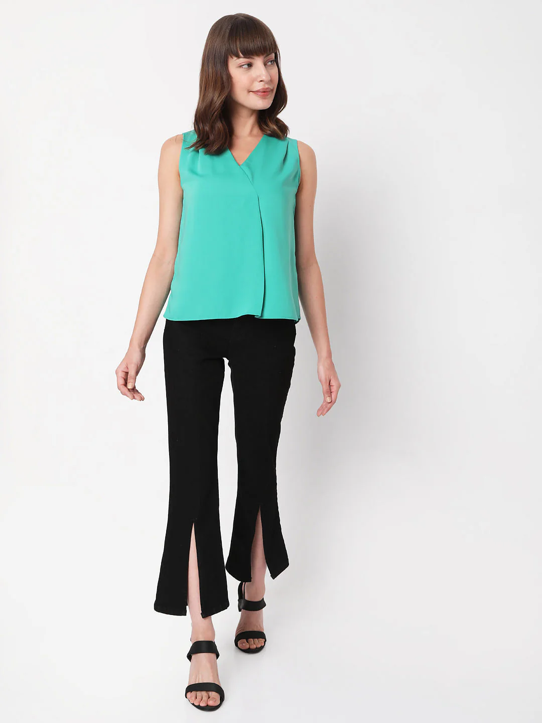 Green V Neck Top - Image 4