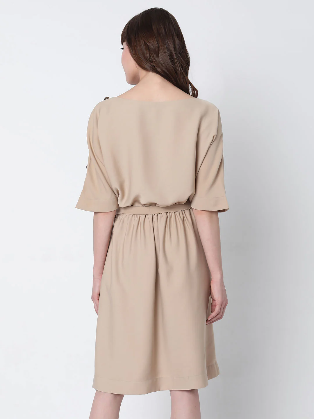 Brown Fit & Flare Dress - Image 4