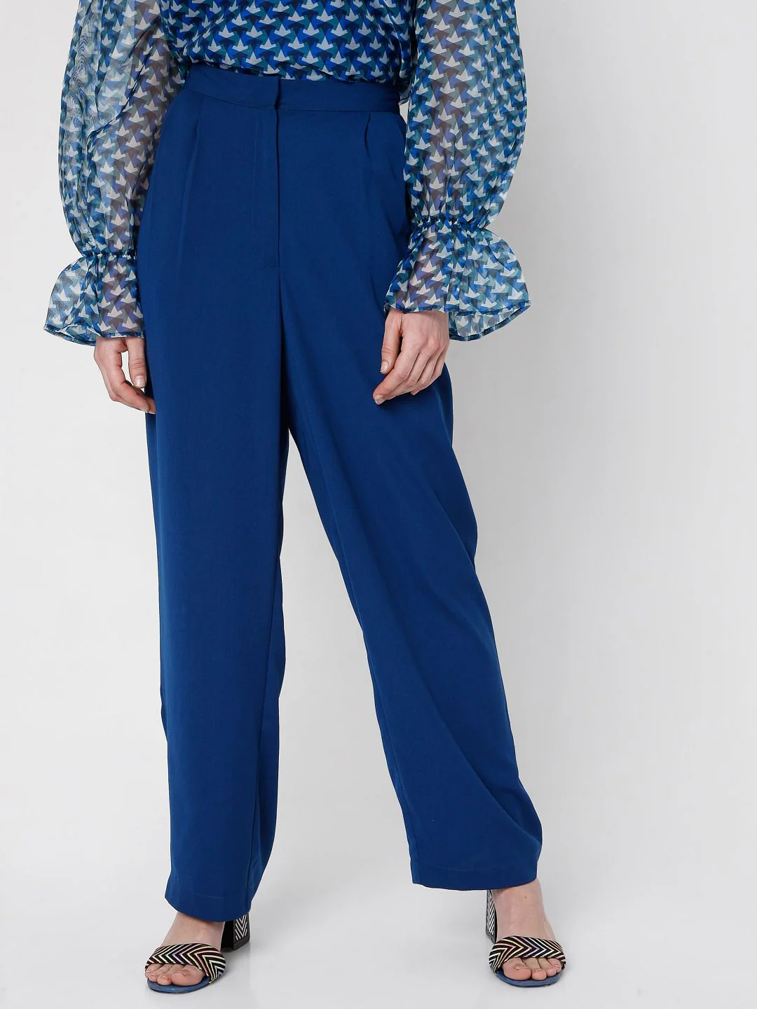 Blue Straight Leg Co-Ord Set Trousers - Image 2