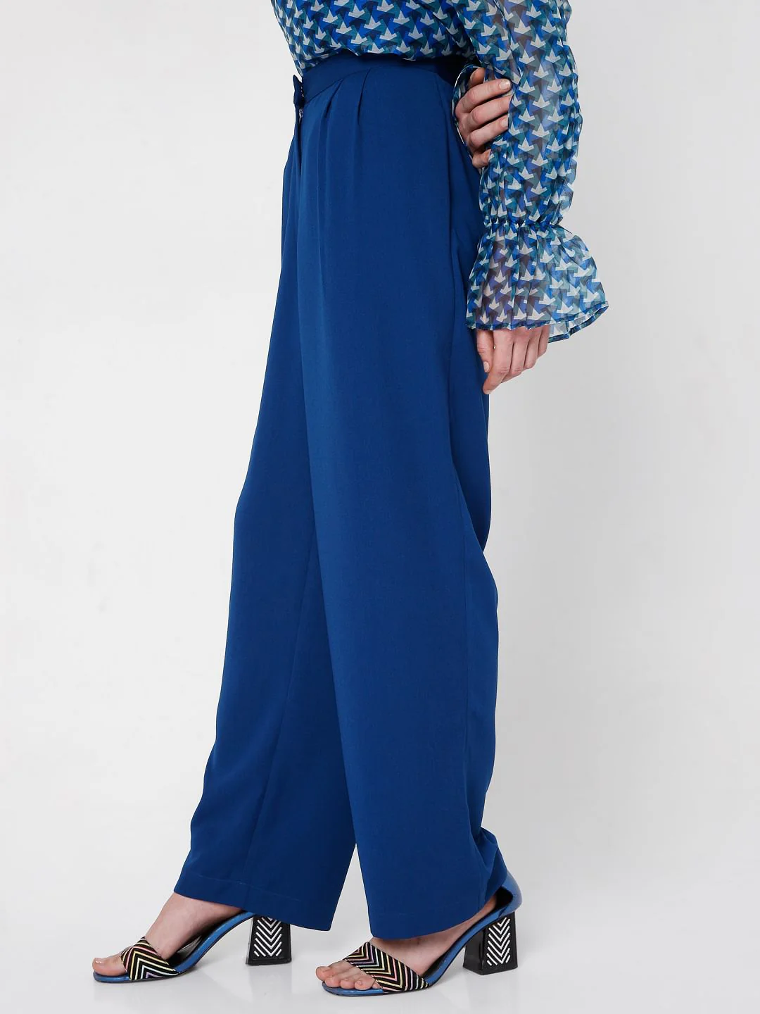 Blue Straight Leg Co-Ord Set Trousers - Image 3