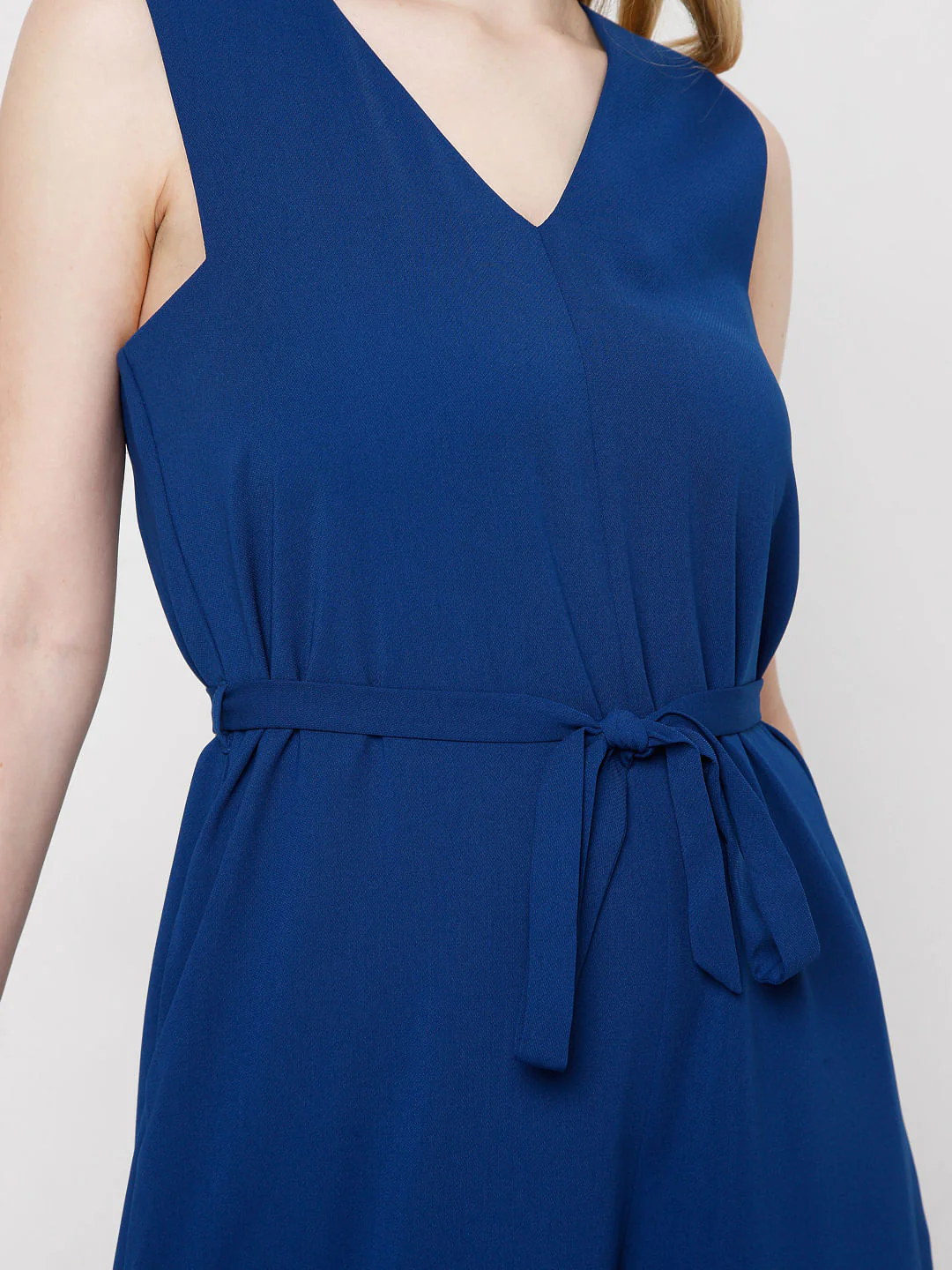 Blue Waist Tie-Up Jumpsuit - Image 5