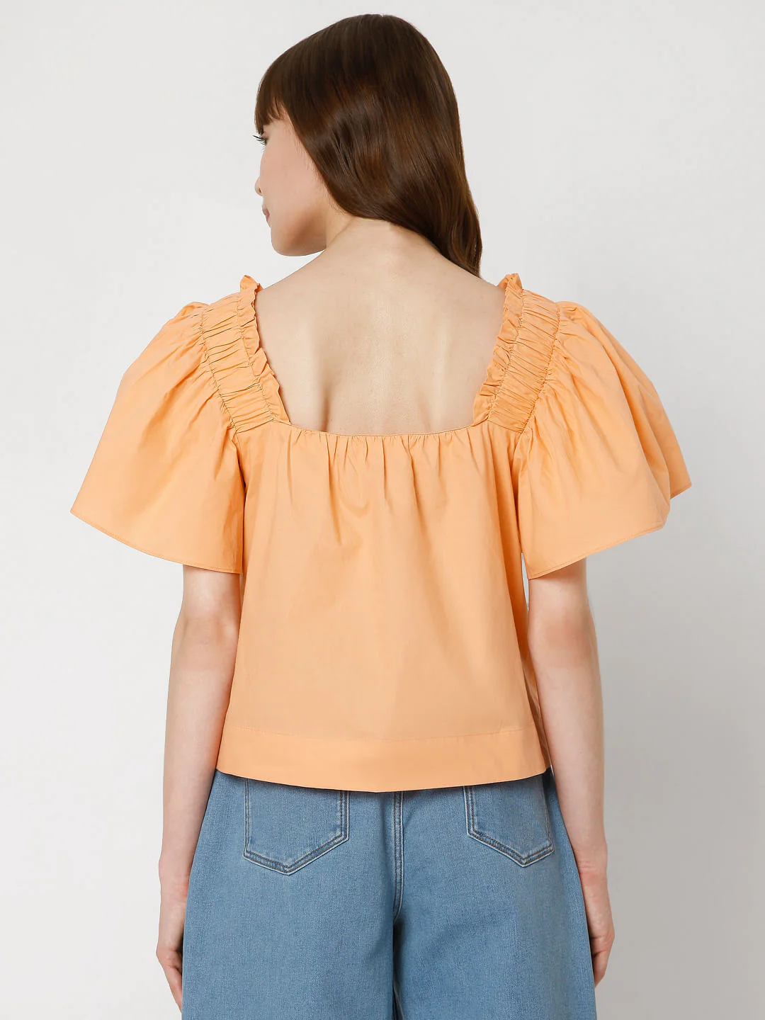 Orange Flared Sleeves Top - Image 4