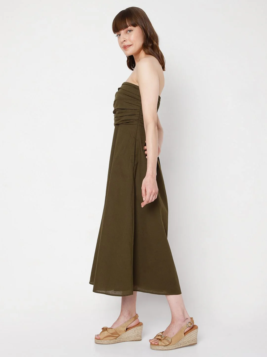Green Off-Shoulder Dress - Image 3