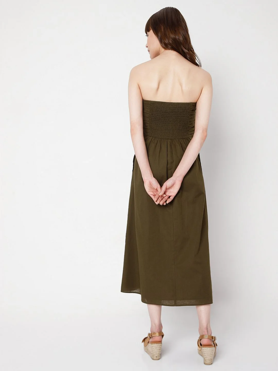 Green Off-Shoulder Dress - Image 4
