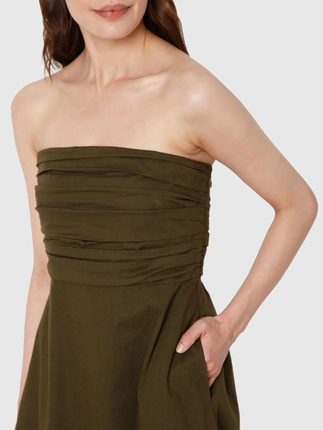 Green Off-Shoulder Dress - Image 5