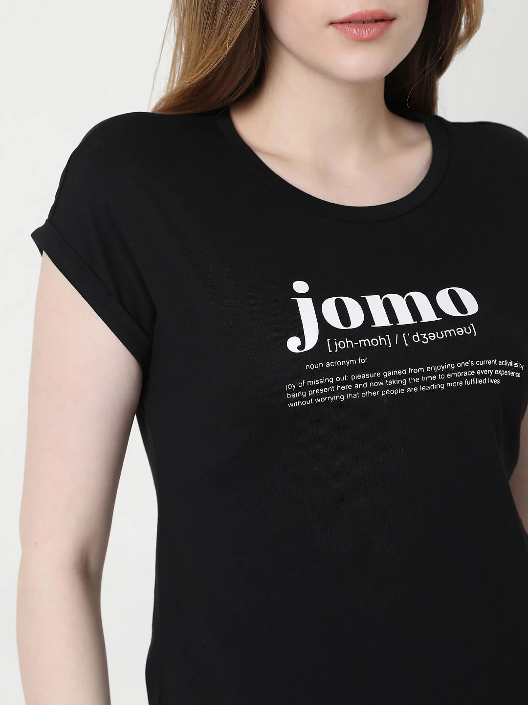 Black Slogan Print T-Shirt - Image 6