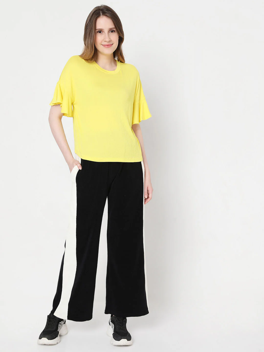 Yellow Frill Sleeves Top - Image 5