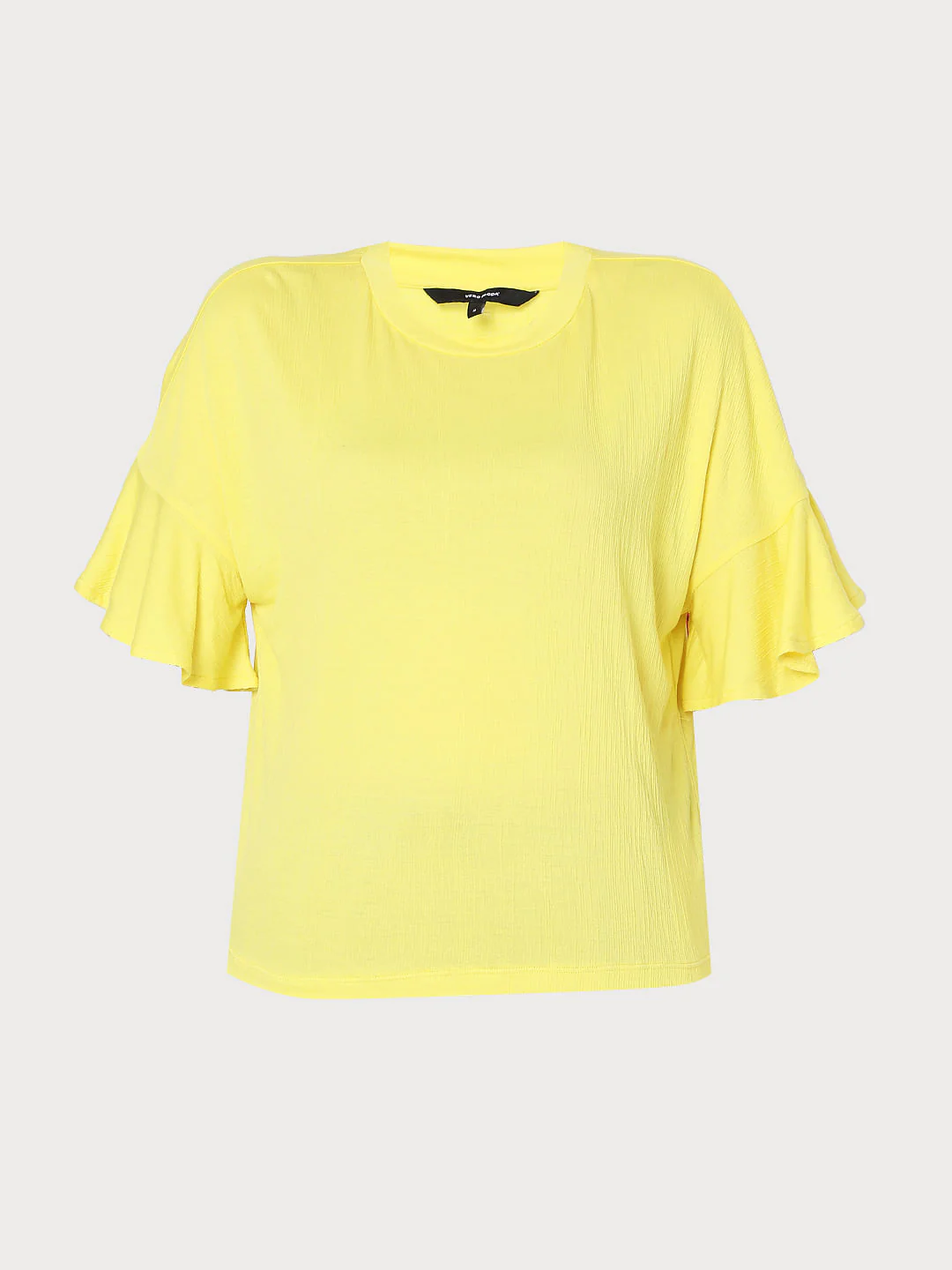 Yellow Frill Sleeves Top - Image 7