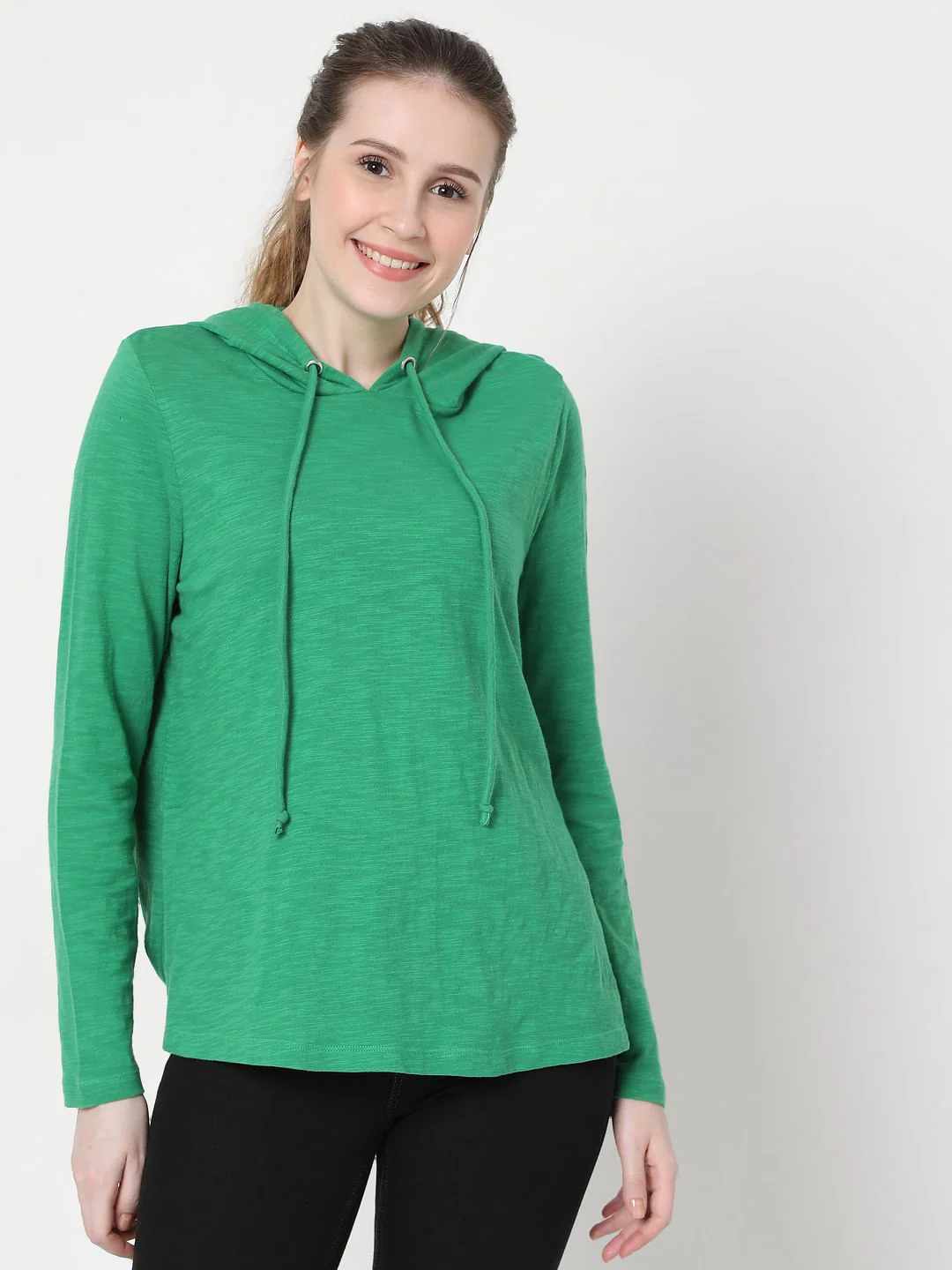 Green Hooded T-Shirt - Image 2