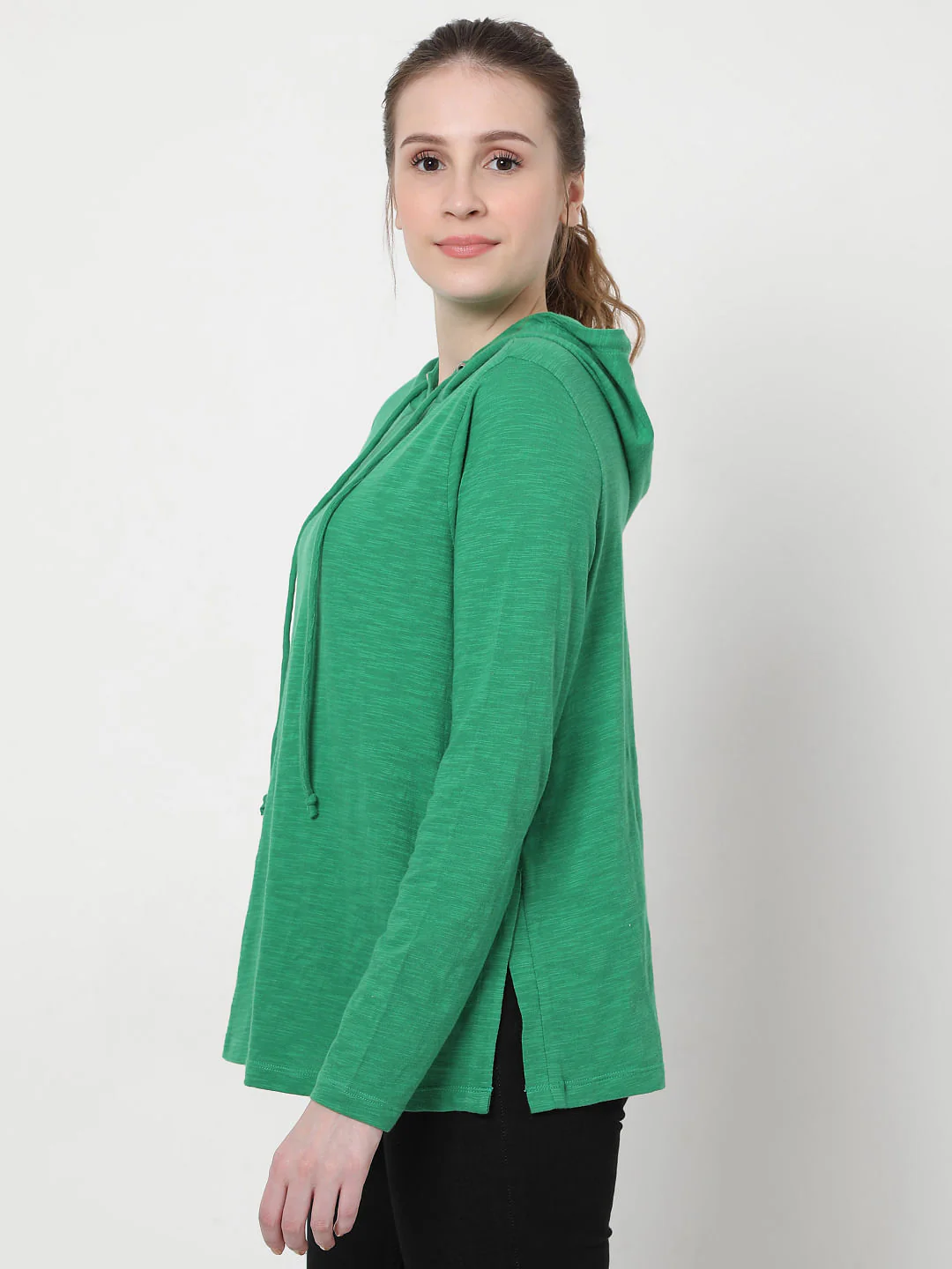 Green Hooded T-Shirt - Image 3