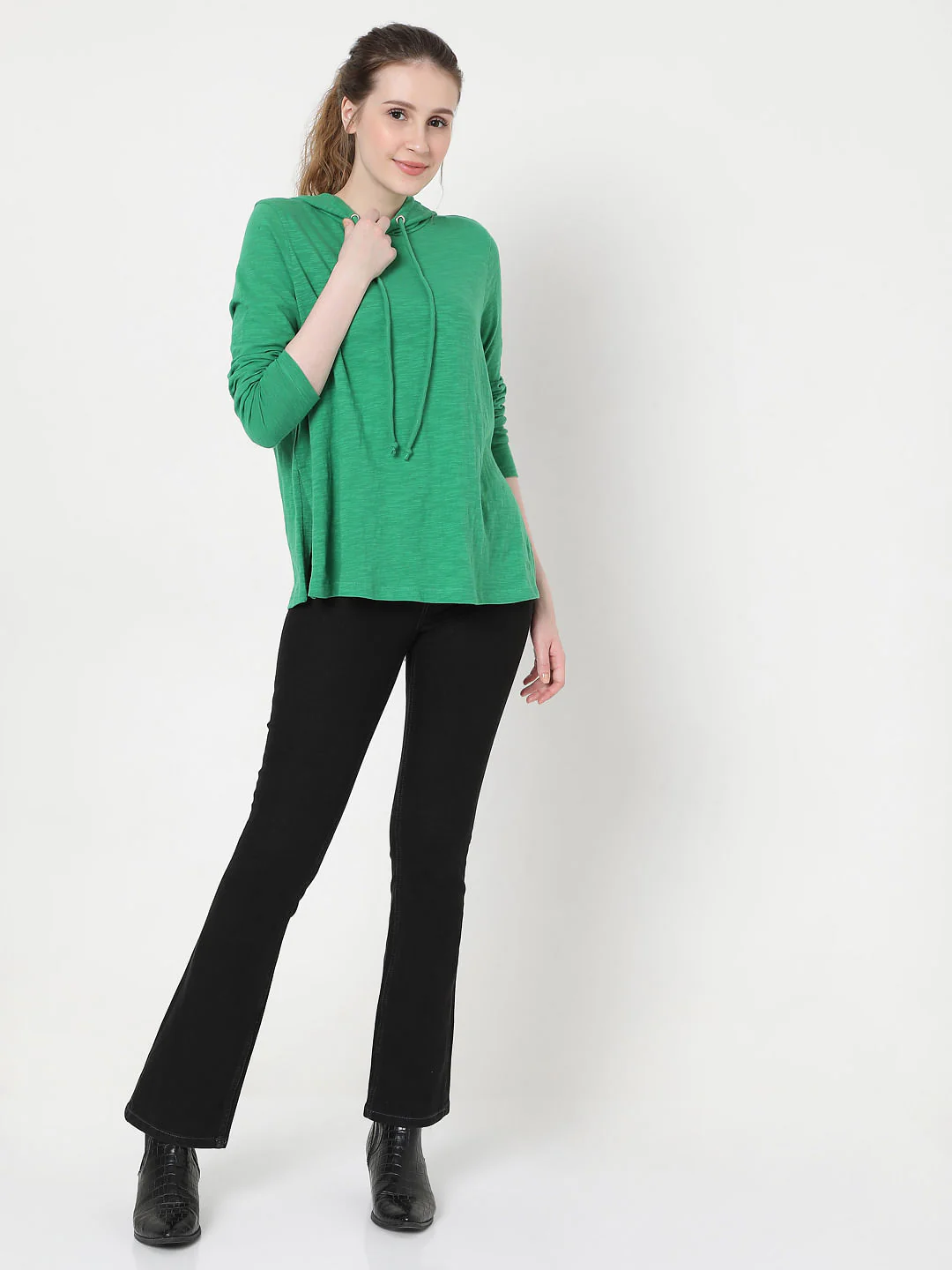 Green Hooded T-Shirt - Image 5
