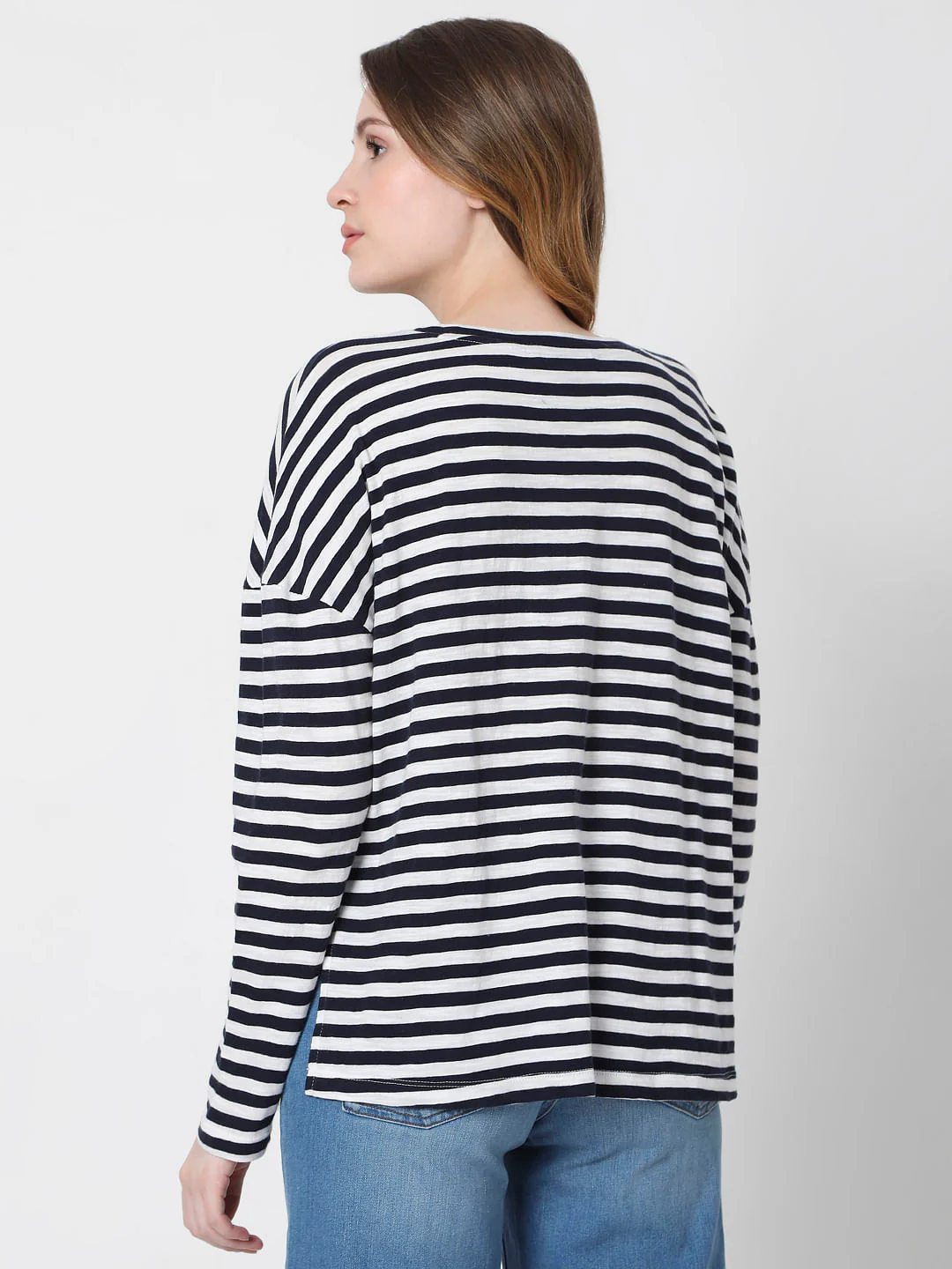 Blue Oversized Striped T-Shirt - Image 4