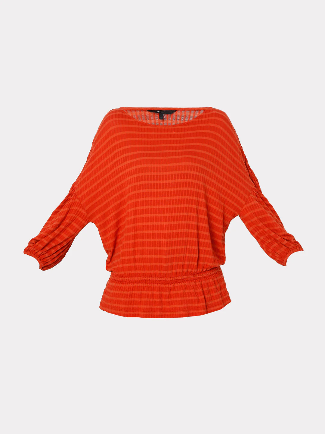 Red Textured Drop Shoulder Top - Image 7