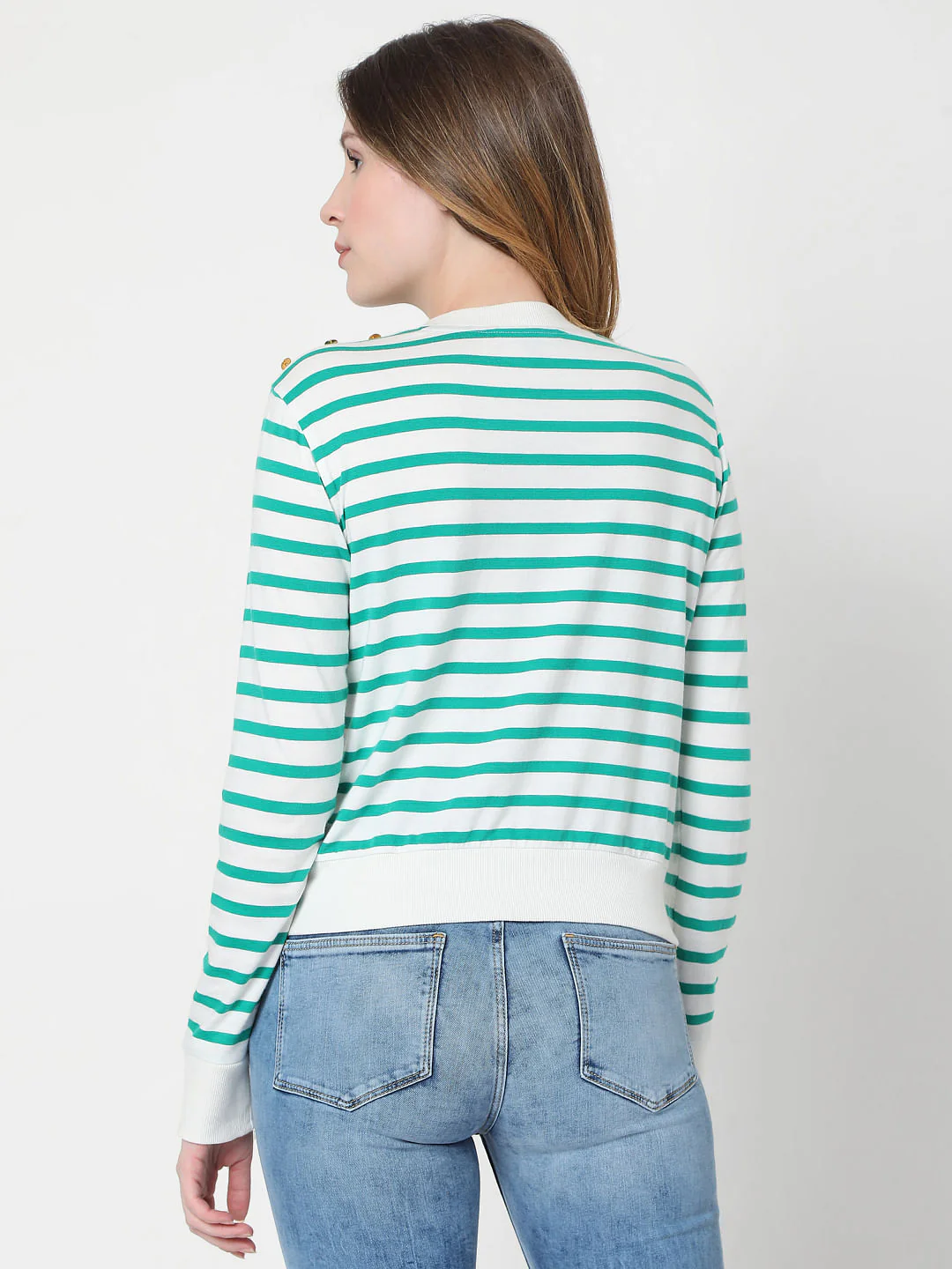 Green Striped Sweatshirt - Image 4