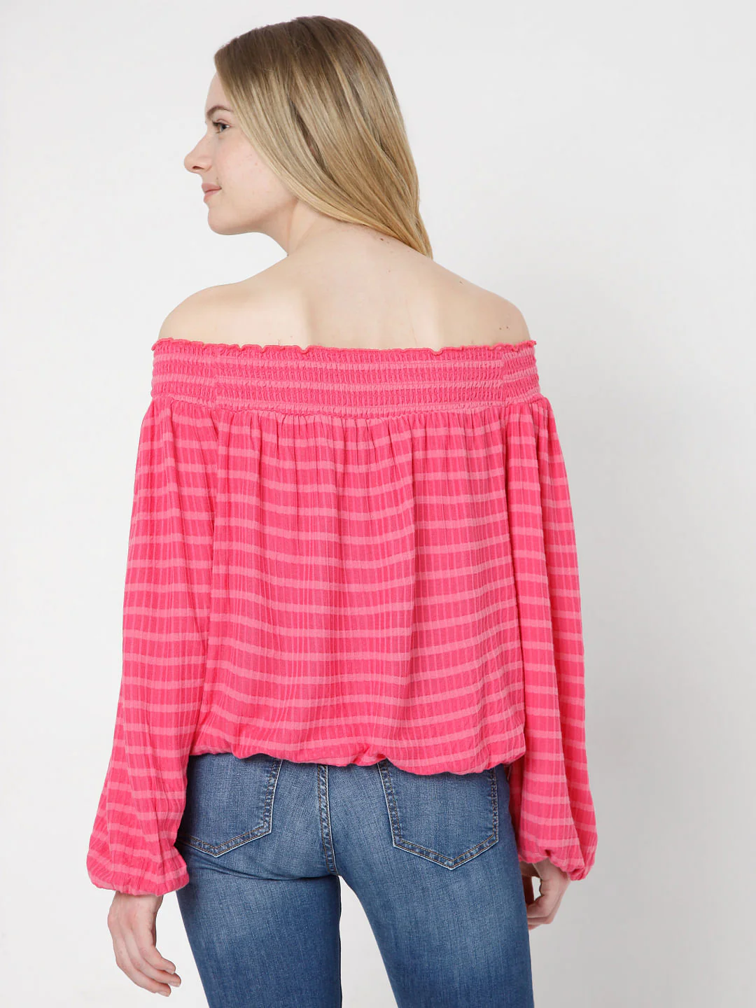 Fuschia Pink Off-Shoulder Top - Image 4
