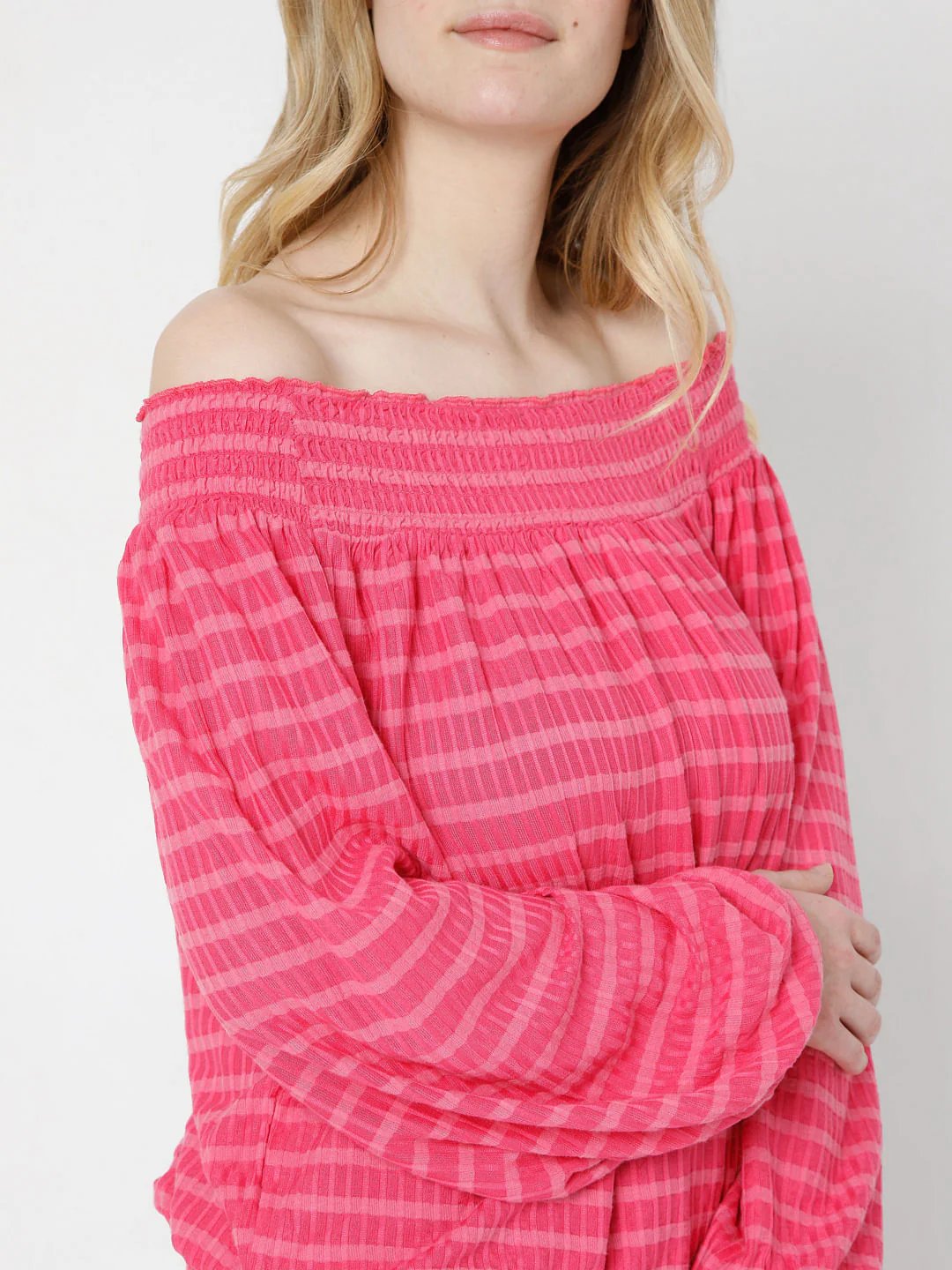 Fuschia Pink Off-Shoulder Top - Image 6