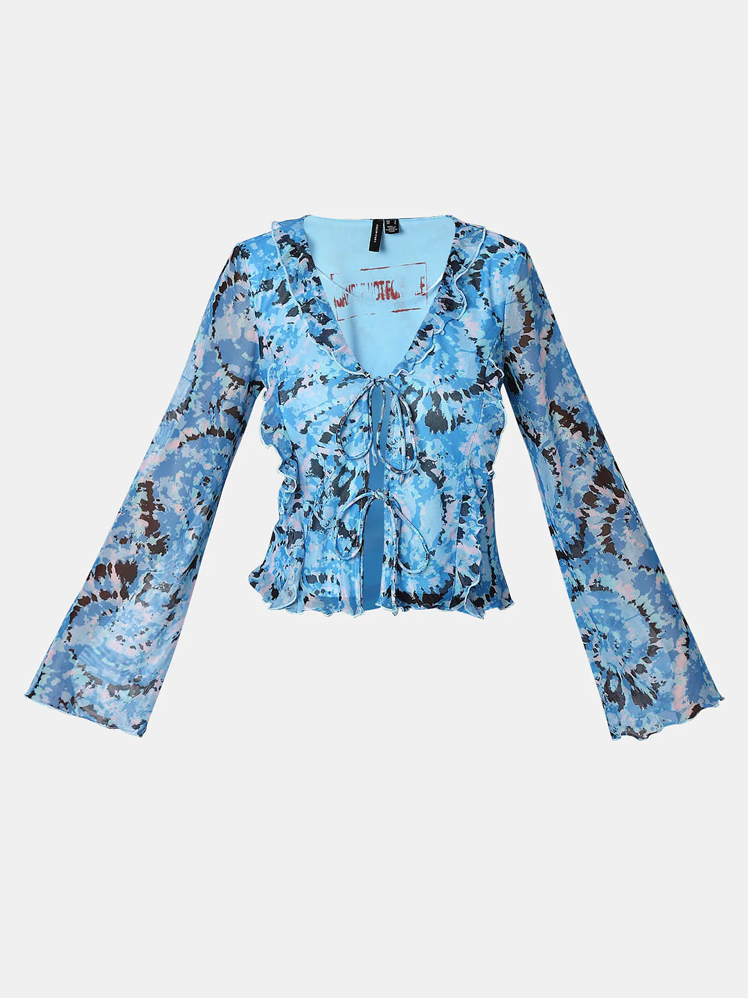Blue Abstract Print Top - Image 7