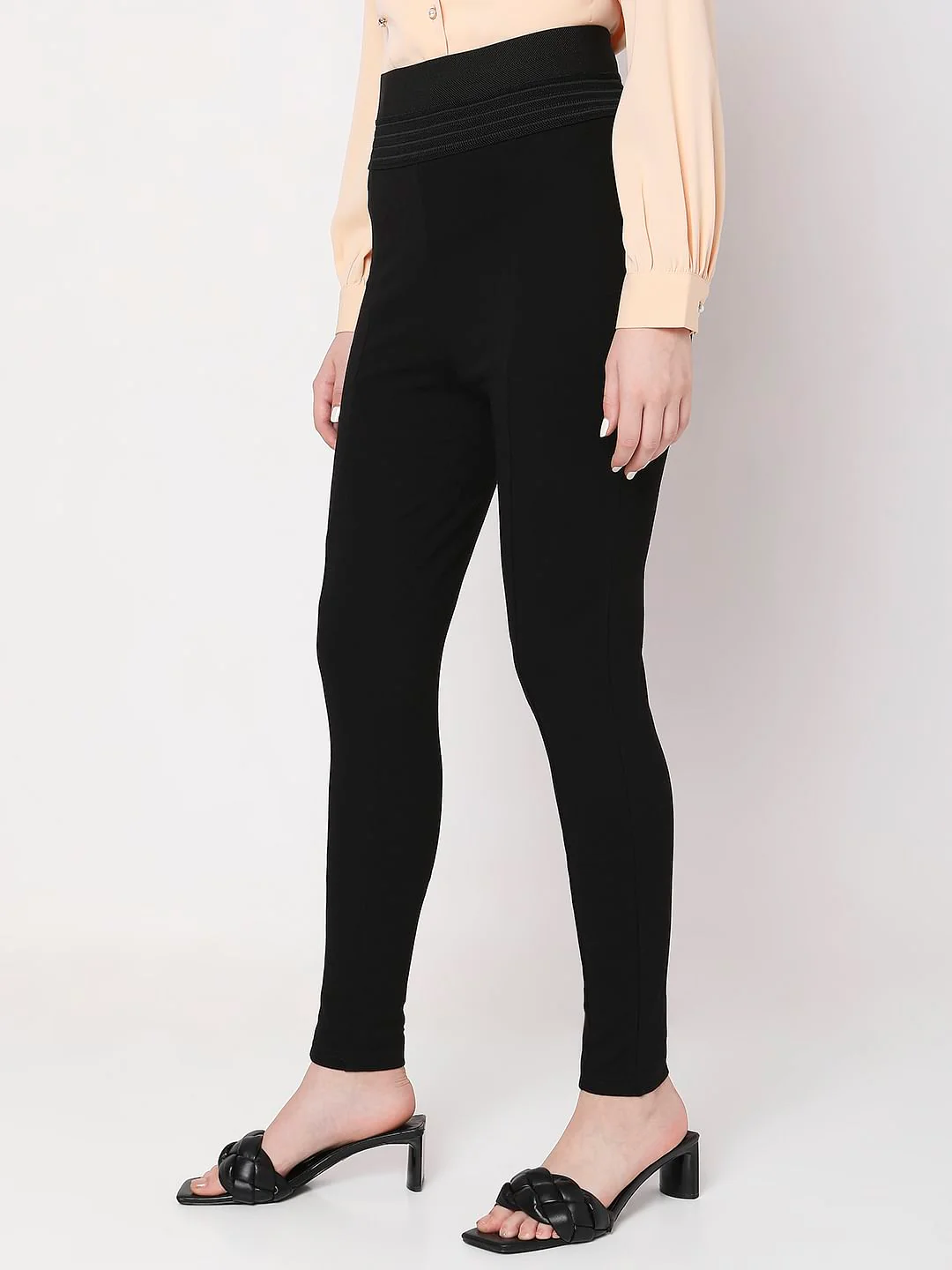 Black High Rise Leggings - Image 3
