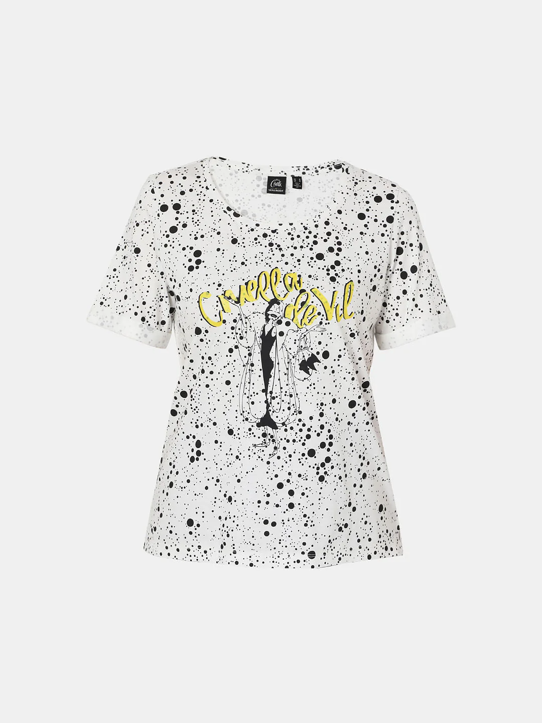 X Cruella White Cruella De Vil Print T-Shirt - Image 6