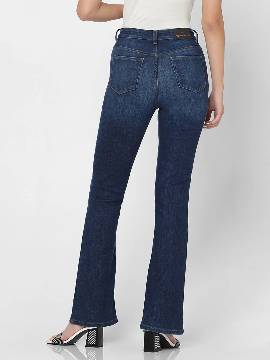Dark Blue High Rise Petra Bootcut Jeans - Image 4