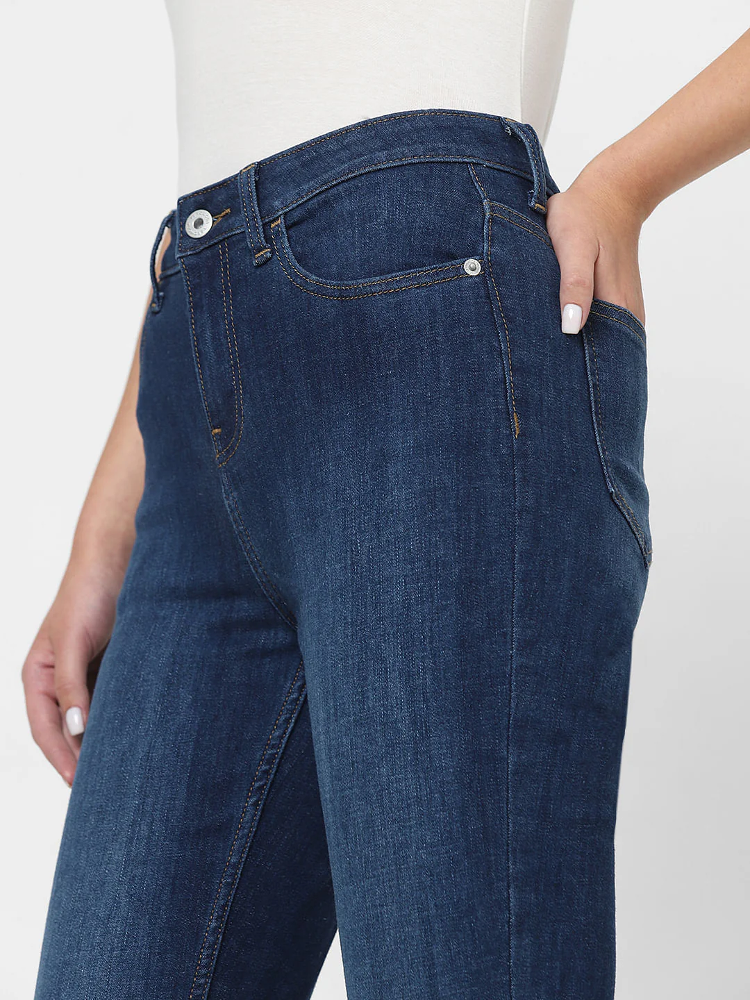 Dark Blue High Rise Petra Bootcut Jeans - Image 8