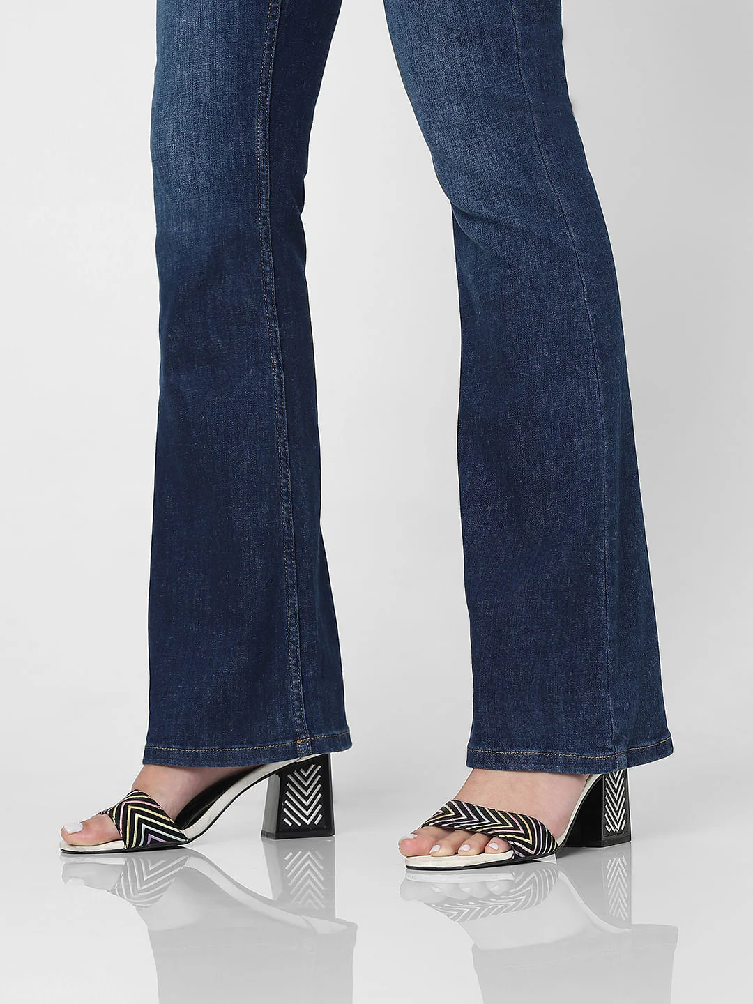 Dark Blue High Rise Petra Bootcut Jeans - Image 9