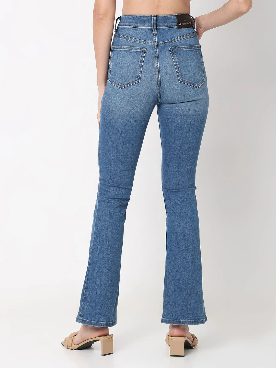 Blue High Rise Petra Bootcut Jeans - Image 4