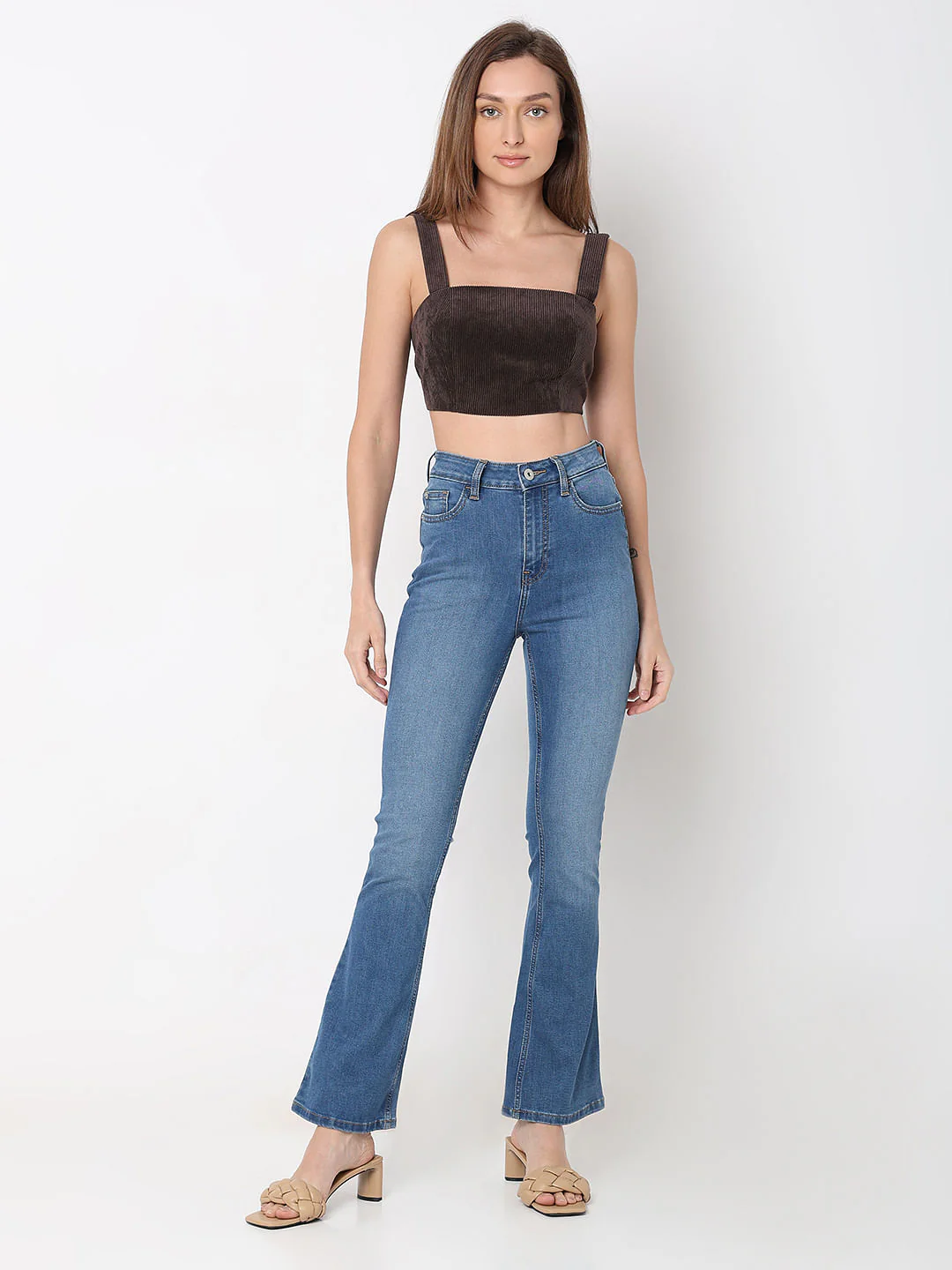 Blue High Rise Petra Bootcut Jeans - Image 5
