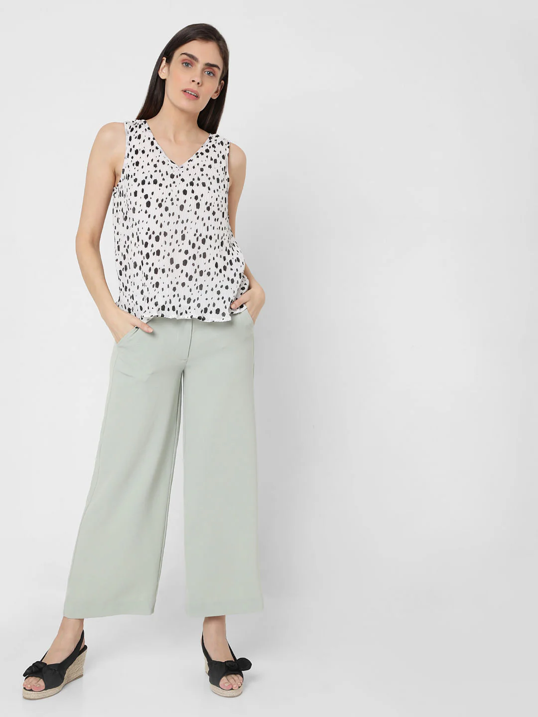 X Cruella White Pleated Co-Ord Set Top - Image 5
