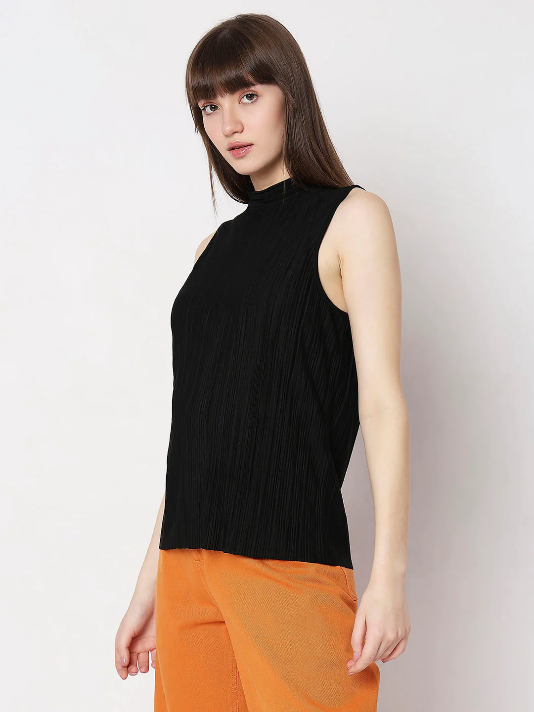 Black Plisse Top - Image 3
